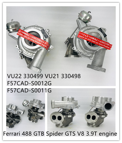 RHF55B VU21 330498 VA670011 F57CAD-S0011G VU22 330499 VA670012 F57CAD-S0012G twin turbochargers for Ferrari 488 GTB GTS V8 3.9T engine
