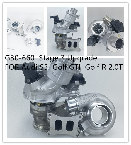 G30-660  Stage 3 Upgrade turbocharger used for Audi TTS A3  Golf GTI  Golf R 2.0T