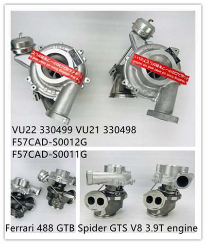 RHF55B VU21 330498 VB670011 F57CAD-S0011G VU22 330499 VB670012 F57CAD-S0012G twin turbochargers for Ferrari 488 GTB GTS V8 3.9T engine